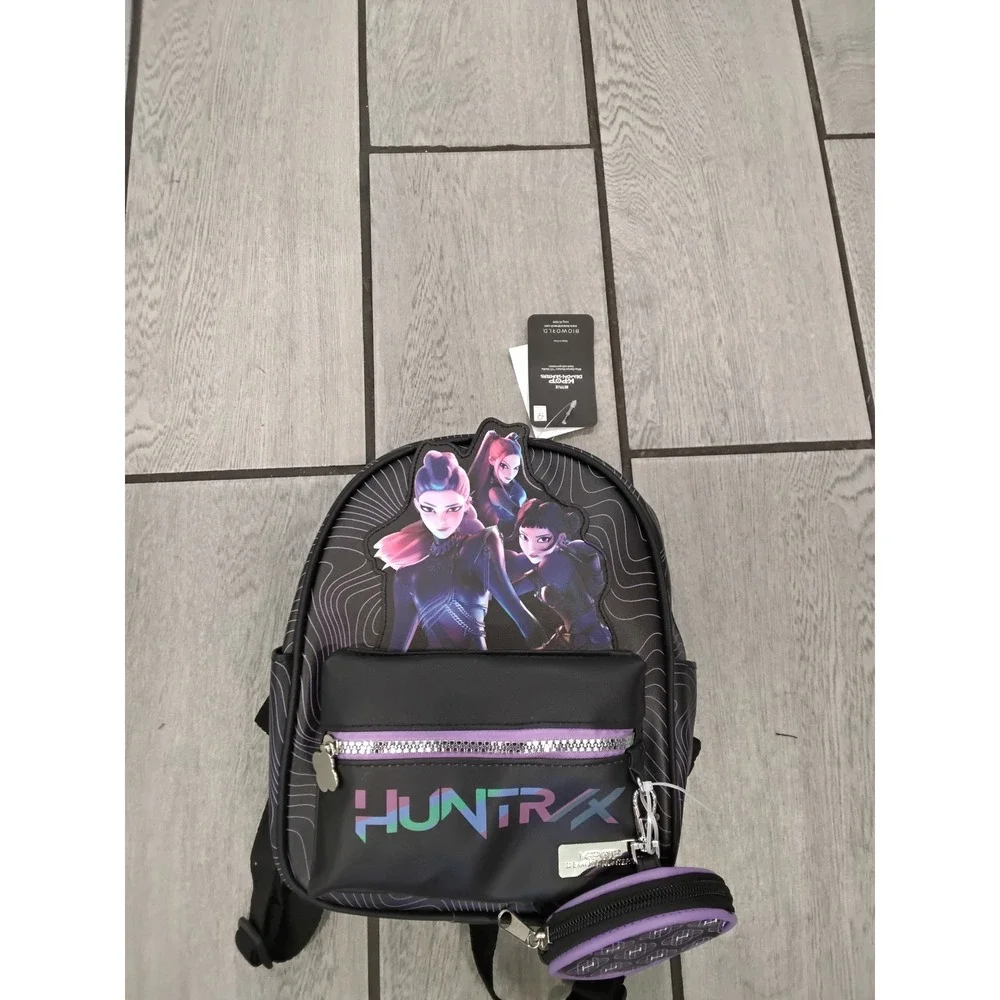 Bioworld Netflix K-Pop Demon Hunters Huntress Mini Backpack with Coin Purse NWT